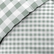 Pack housse de couette 240 x 220 cm + drap housse 140x190  + 2 taies coton Victoire vichy sauge, image n° 3
