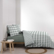 Pack housse de couette 240 x 220 cm + drap housse 140x190  + 2 taies coton Victoire vichy sauge, image n° 5