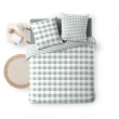 Pack housse de couette 240 x 220 cm + drap housse 140x190  + 2 taies coton Victoire vichy sauge, image n° 7