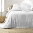 Pack housse de couette 240 x 220 cm gaze de coton + drap housse 140x190 cm Blanc, image n° 1