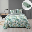 Pack housse de couette 240 X 220 cm microfibre Louna + dh 140 x 190 Sauge, image n° 1