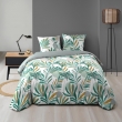 Pack housse de couette 240 X 220 cm microfibre Louna + dh 140 x 190 Sauge, image n° 2