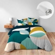 Pack Housse de Couette 260 x 240 cm en Coton + 2 Taies et Drap Housse Blanc 160x200 cm, image n° 1