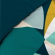 Pack Housse de Couette 260 x 240 cm en Coton + 2 Taies et Drap Housse Pétrole 160x200 cm, image n° 4