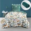 Pack Housse de couette réversible DINA 140 x 200 cm + Drap housse 90x190 cm Emeraude, image n° 1