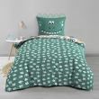 Pack Housse de couette réversible DINA 140 x 200 cm + Drap housse 90x190 cm Sauge, image n° 2