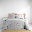 Pack parure 240 x 220 cm coton lavé 57 fils + DH 140x190 cm Linette Gris, image n° 2