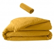 Pack parure 260 x 240 cm en percale 78 Fils + DH 160x200 cm Curry, image n° 1