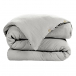 Pack Parure de couette 140x200 cm + Drap housse 90x190 + 1 taie Gaze de coton Bio Gris, image n° 2