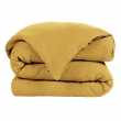 Pack Parure de couette 140x200 cm + Drap housse 90x190 + 1 taie Gaze de coton Bio Jaune, image n° 2