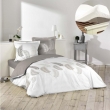 Pack parure de couette 260x240 cm Goyave + drap housse 160x200x30 Blanc, image n° 1