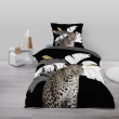 Pack parure de couette enfant Rexa 140 x 200 cm + drap housse 90 x 190 x 30 cm Noir, image n° 2