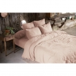 Pack parure de lit en gaze de coton 260 x 240 cm + drap housse 160x200 cm + 2 taies 60x60 cm - Guimauve, image n° 1