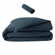 Pack parure en percale 78 fils 240 x 220 cm + DH 140x190 Bleu, image n° 1