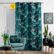 Paire de rideaux oeillets 140 x 260 cm polyester Blue garden, image n° 1