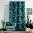 Paire de rideaux oeillets 140 x 260 cm polyester Blue garden, image n° 2