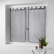 Paire droite passants 2 x 60 x 120 cm effet lin tisse haltona Gris, image n° 1