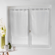 Paire droite passants 2 x 60 x 120 cm voile fils coupes dandy Blanc, image n° 1