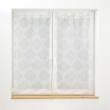 Paire droite passants 2 x 60 x 120 cm voile tisse applique levita Blanc, image n° 1