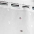 Paire droite passants 2 x 60 x 160 cm voile sablé brodé Lorna Blanc, image n° 2