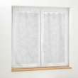 Paire droite passants 2 x 60 x 160 cm voile tisse applique karla Blanc, image n° 1