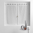 Paire droite passants 2 x 60 x 90 cm voile sablé brodé Olympia Blanc, image n° 1
