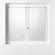 Paire droite passe tringle 2 x 60 x 90 cm voile sable brode hoops Blanc, image n° 1