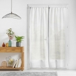 Paire droite passe tringle 2 x 70 x 200 cm effet lin tisse haltona Blanc, image n° 3