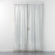 Paire droite passe tringle 2 x 70 x 200 cm voile sable applique filiane Blanc, image n° 1