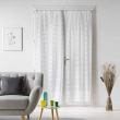 Paire droite passe tringle 2 x 70 x 200 cm voile sable candide Blanc, image n° 1