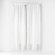 Paire droite passe tringle 2 x 70 x 200 cm voile tisse carlin Naturel, image n° 1