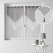 Paire pompon passants 2 x 60 x 160 cm voile bicolore duo Blanc/Gris, image n° 2