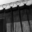 Panneau a anneaux 140 x 240 cm voile tisse linka Noir, image n° 2