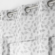 Panneau a oeillets 137 x 280 cm voile sable imprime farandole Gris, image n° 2