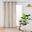 Panneau a oeillets 140 x 240 cm effet lin tisse cloris Taupe, image n° 4