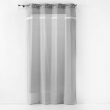 Panneau a oeillets 140 x 240 cm effet lin tisse fantaisie everest Gris, image n° 1