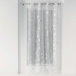 Panneau a oeillets 140 x 240 cm voile imprime metallise bloomy Blanc/argent, image n° 1