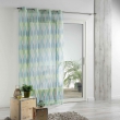 Panneau a oeillets 140 x 240 cm voile imprime transfert winter green Blanc, image n° 1