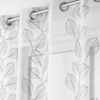 Panneau a oeillets 140 x 240 cm voile sable brode edenia Gris, image n° 2