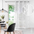 Panneau a oeillets 140 x 240 cm voile sable brode edenia Gris, image n° 1