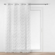 Panneau a oeillets 140 x 240 cm voile sable brode metallise edna Argent, image n° 1