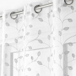 Panneau a oeillets 140 x 240 cm voile sable brode metallise edna Argent, image n° 2