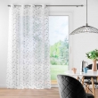 Panneau a oeillets 140 x 240 cm voile sable brode metallise edna Argent, image n° 4