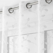 Panneau a oeillets 140 x 240 cm voile sable brode metallise edna Blanc, image n° 2