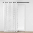 Panneau a oeillets 140 x 240 cm voile sable brode metallise edna Blanc, image n° 1