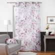 Panneau a oeillets 140 x 240 cm voile sable imprime velvet flower Blanc, image n° 3
