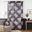Panneau a oeillets 140 x 240 cm voile sable imprime velvet flower Noir, image n° 3