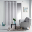 Panneau a oeillets 140 x 240 cm voile sable raye esther Gris, image n° 1