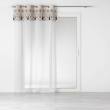 Panneau a oeillets 140 x 240 cm voile sable+top imprime+pompon nalika top Sans, image n° 1