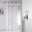 Panneau a oeillets 140 x 260 cm voile sable fils chenille chenilla Gris, image n° 1